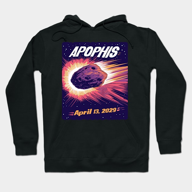 Apophis 99942 April 13 2029 Space Lover Comet Meteor Hoodie by Adam Brooq